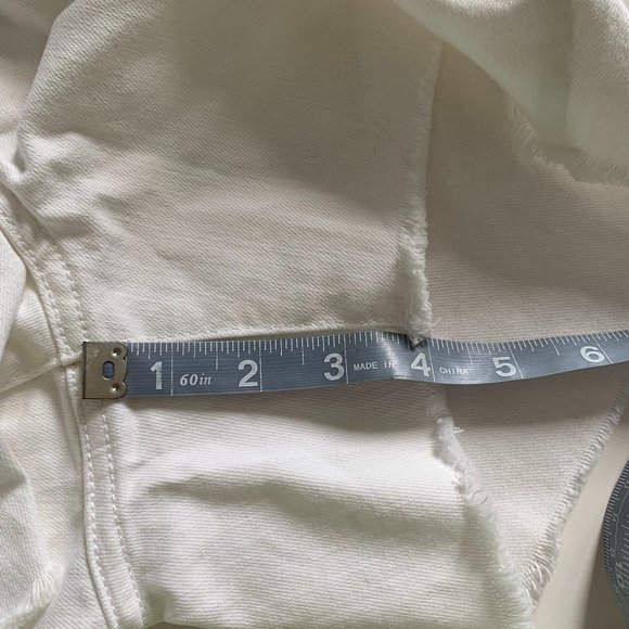 White High Rise Midi Shorts - Picture 6 of 7